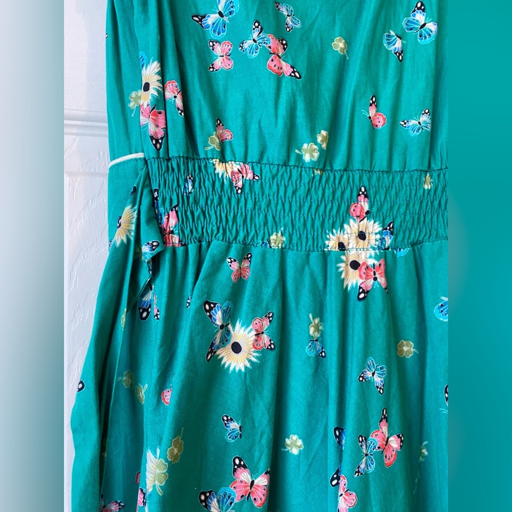 Retro Butterfly Pattern Dress - Picture 6 of 7